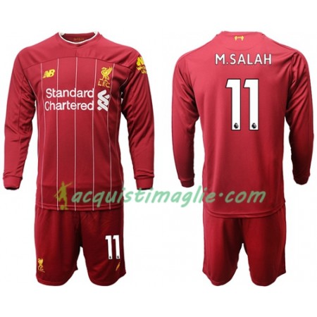 Divisa di Calcio Liverpool M.Salah 11 Bambino Prima 2019/2020 Manica Lunga
